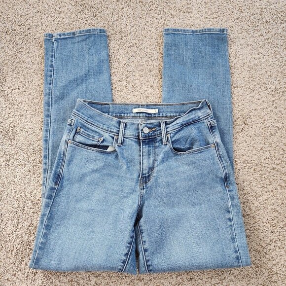 Levi's 505 Straight Leg Light Wash Jeans - Picture 1 of 7